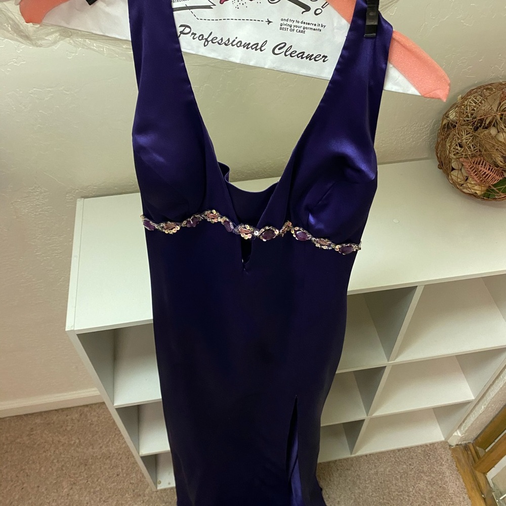 Silky purple dress